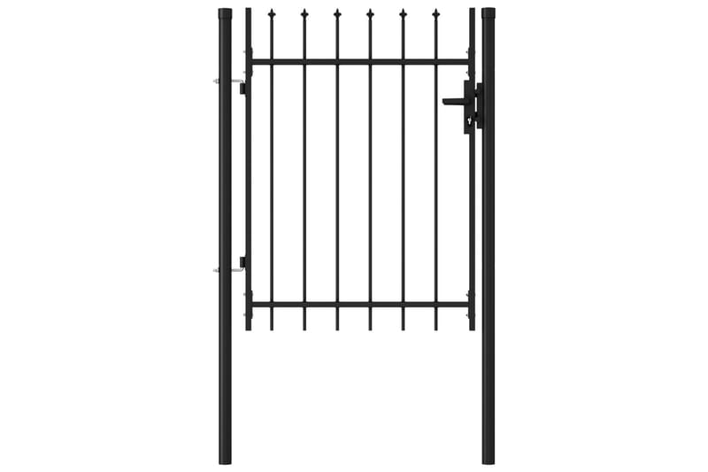 hegnslåge med spydtop stål 1 x 1,2 m sort - Sort - Hus & renovering - Indsynsbeskyttelse & indhegning - Låge