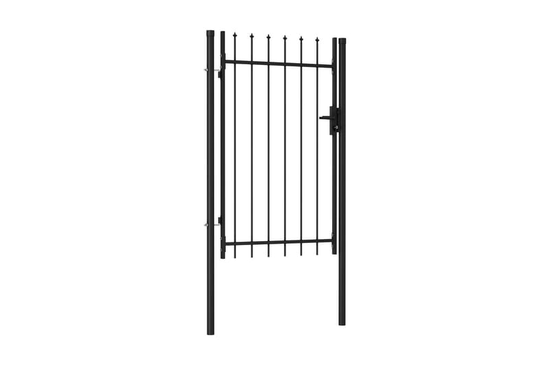 hegnslåge med spydtop stål 1 x 1,5 m sort - Sort - Hus & renovering - Indsynsbeskyttelse & indhegning - Låge