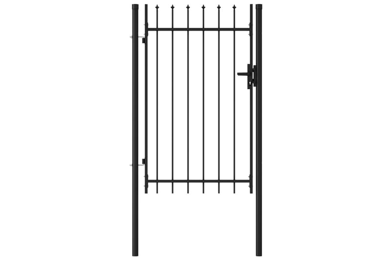 hegnslåge med spydtop stål 1 x 1,5 m sort - Sort - Hus & renovering - Indsynsbeskyttelse & indhegning - Låge