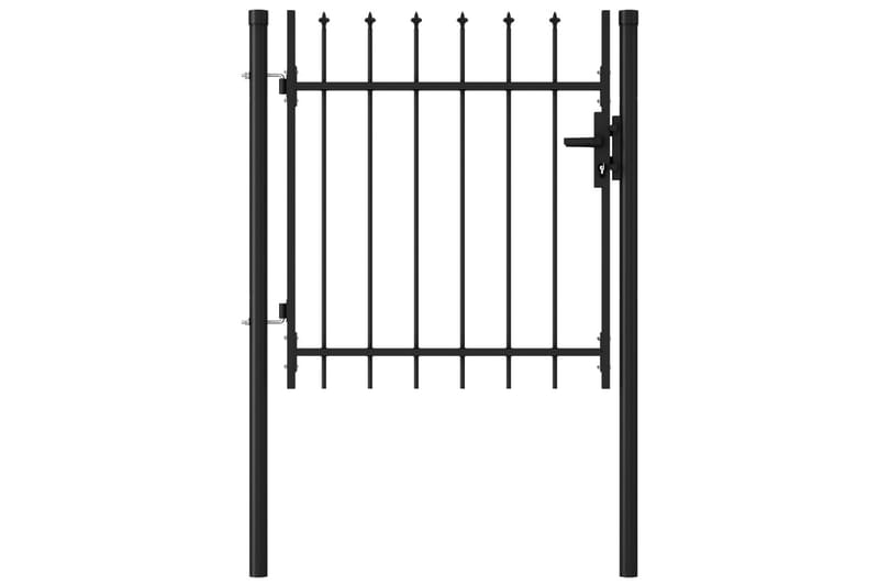 hegnslåge med spydtop stål 1 x 1 m sort - Sort - Hus & renovering - Indsynsbeskyttelse & indhegning - Låge