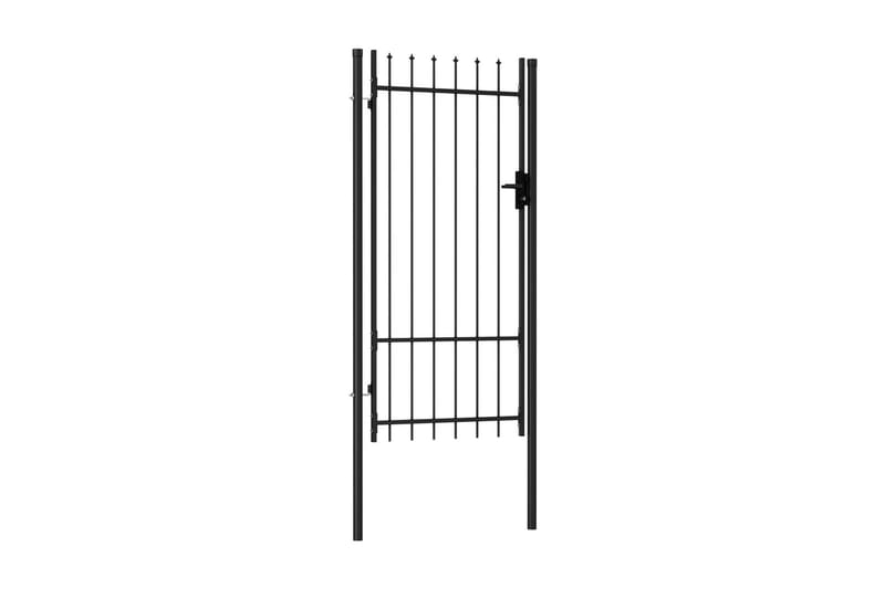 hegnslåge med spydtop stål 1 x 2 m sort - Sort - Hus & renovering - Indsynsbeskyttelse & indhegning - Låge
