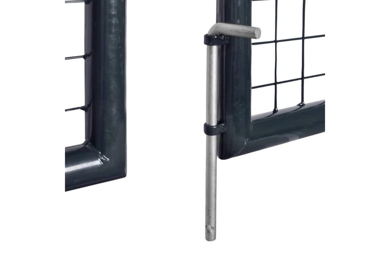havelåge i trådnet galvaniseret stål 289 x 175 cm grå - Grå - Trælåge - Låge udendørs