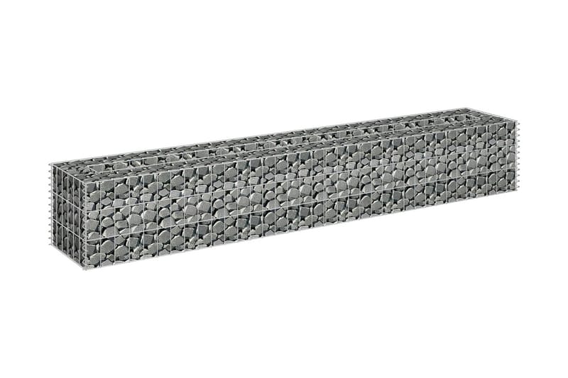 gabion-højbed 180x30x30 cm galvaniseret stål - Sølv - Hus & renovering - Indsynsbeskyttelse & indhegning - Mur