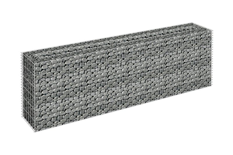 gabion-højbed 180x30x60 cm galvaniseret stål - Sølv - Gabion