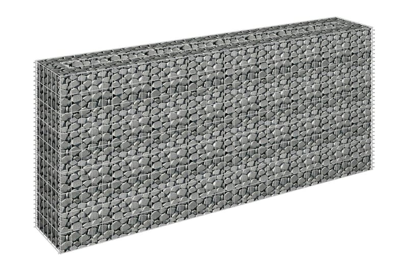 gabion-højbed 180x30x90 cm galvaniseret stål - Sølv - Hus & renovering - Indsynsbeskyttelse & indhegning - Mur