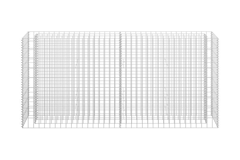 gabion-højbed 180x30x90 cm galvaniseret stål - Sølv - Hus & renovering - Indsynsbeskyttelse & indhegning - Mur