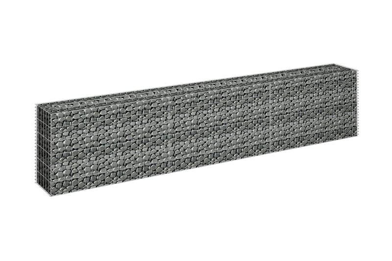 gabion-højbed 270x30x60 cm galvaniseret stål - Sølv - Gabion