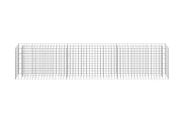 gabion-højbed 270x30x60 cm galvaniseret stål - Sølv - Hus & renovering - Indsynsbeskyttelse & indhegning - Mur