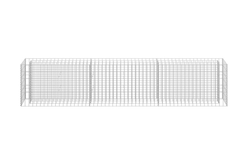 gabion-højbed 270x30x60 cm galvaniseret stål - Sølv - Hus & renovering - Indsynsbeskyttelse & indhegning - Mur