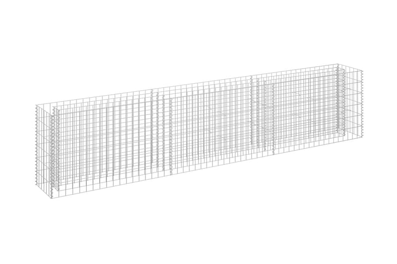 gabion-højbed 270x30x60 cm galvaniseret stål - Sølv - Hus & renovering - Indsynsbeskyttelse & indhegning - Mur