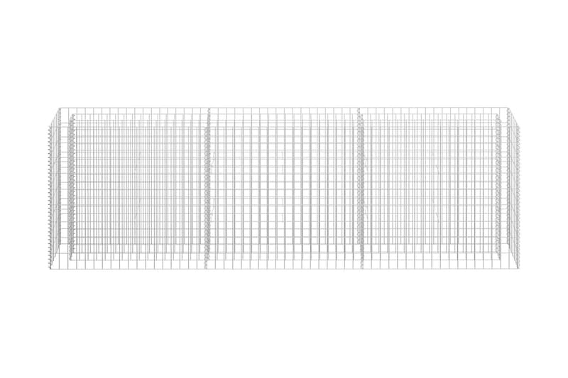 gabion-højbed 270x30x90 cm galvaniseret stål - Sølv - Hus & renovering - Indsynsbeskyttelse & indhegning - Mur