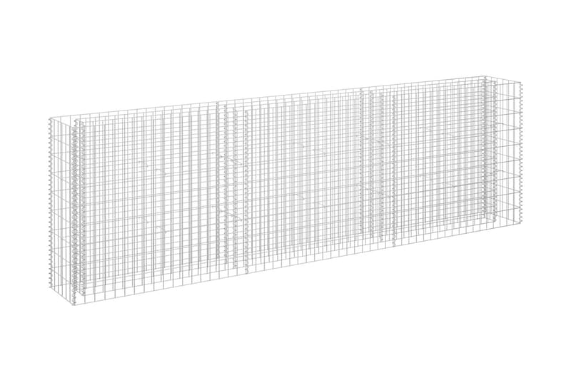 gabion-højbed 270x30x90 cm galvaniseret stål - Sølv - Hus & renovering - Indsynsbeskyttelse & indhegning - Mur