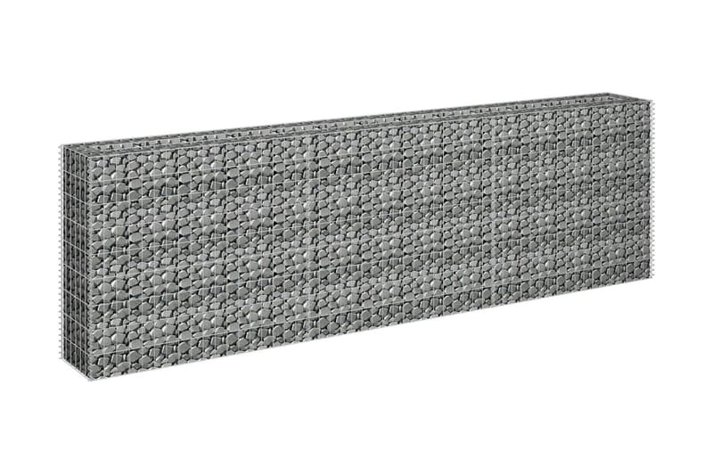 gabion-højbed 270x30x90 cm galvaniseret stål - Sølv - Hus & renovering - Indsynsbeskyttelse & indhegning - Mur