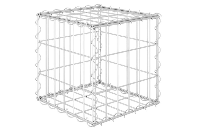 gabion-højbed 30x30x30 cm kubeformet stål - Sølv - Hus & renovering - Indsynsbeskyttelse & indhegning - Mur