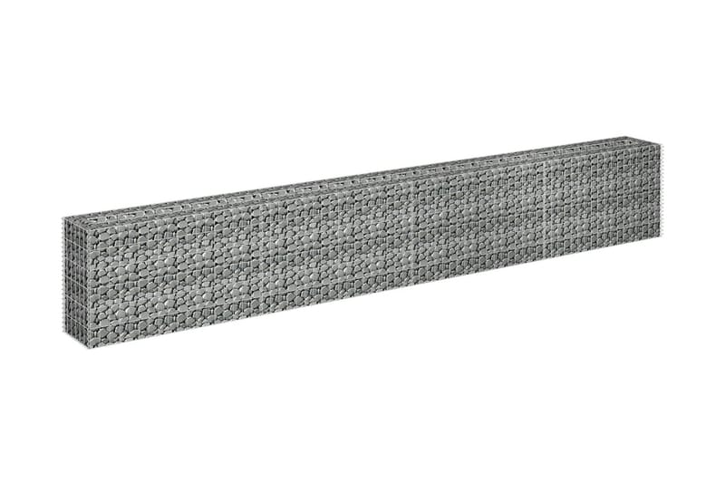 gabion-højbed 360x30x60 cm galvaniseret stål - Sølv - Hus & renovering - Indsynsbeskyttelse & indhegning - Mur
