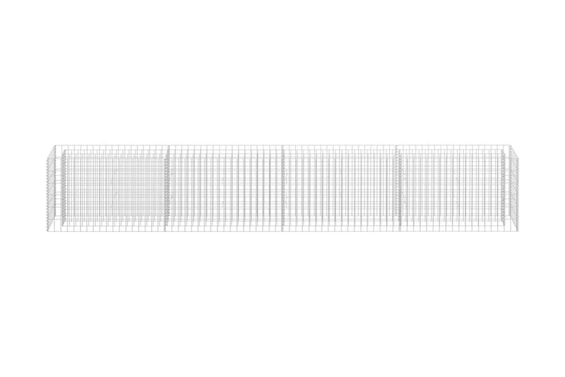 gabion-højbed 360x30x60 cm galvaniseret stål - Sølv - Hus & renovering - Indsynsbeskyttelse & indhegning - Mur