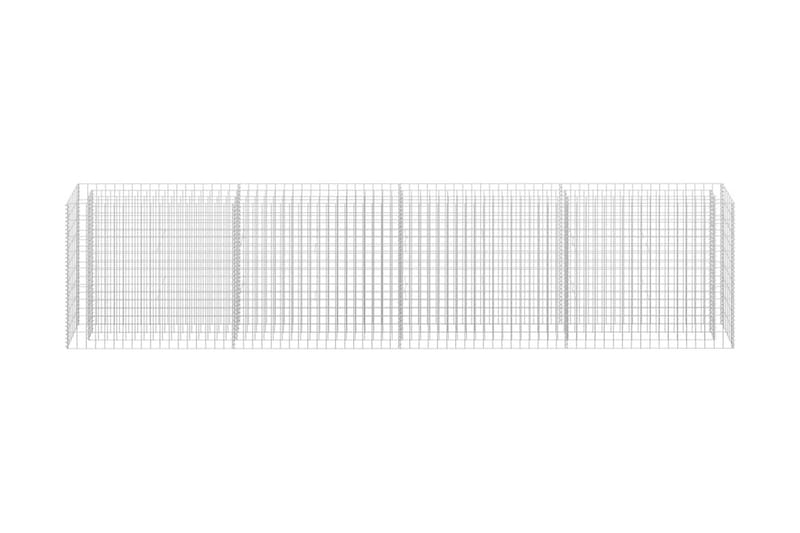 gabion-højbed 360x30x90 cm galvaniseret stål - Sølv - Hus & renovering - Indsynsbeskyttelse & indhegning - Mur