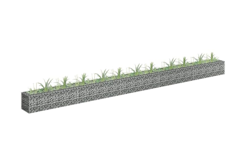 gabion-højbed 450x30x30 cm galvaniseret stål - Sølv - Hus & renovering - Indsynsbeskyttelse & indhegning - Mur