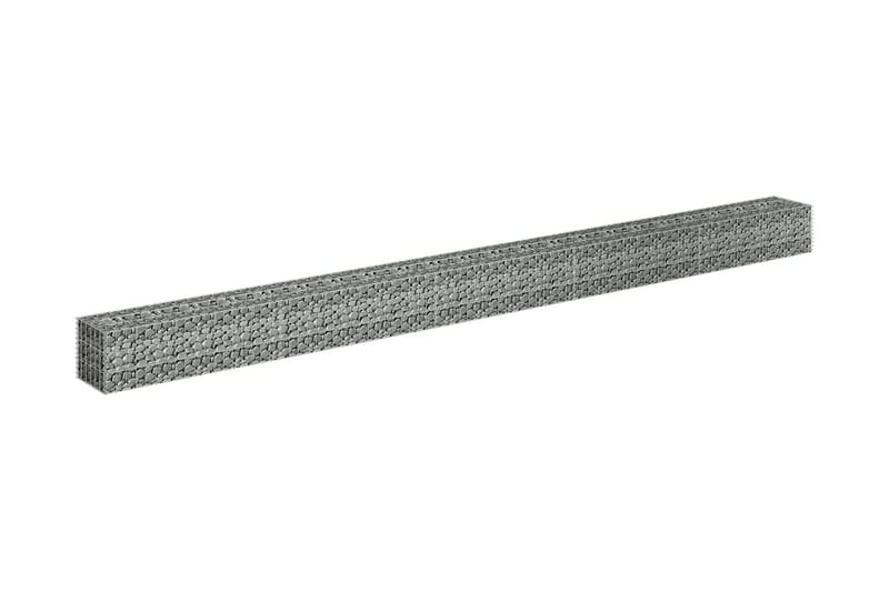 gabion-højbed 450x30x30 cm galvaniseret stål - Sølv - Gabion