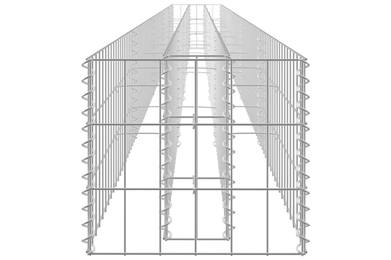 gabion-højbed 450x30x30 cm galvaniseret stål - Sølv - Gabion