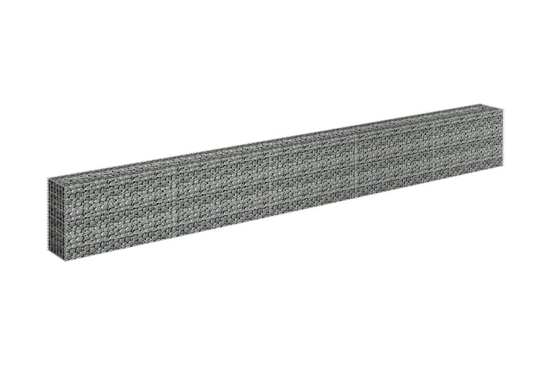 gabion-højbed 450x30x60 cm galvaniseret stål - Sølv - Hus & renovering - Indsynsbeskyttelse & indhegning - Mur