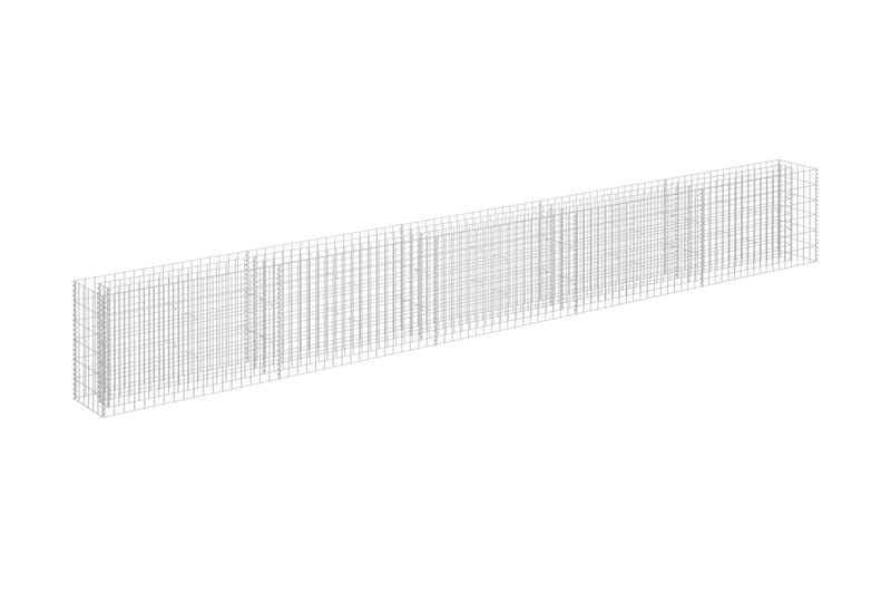 gabion-højbed 450x30x60 cm galvaniseret stål - Sølv - Hus & renovering - Indsynsbeskyttelse & indhegning - Mur