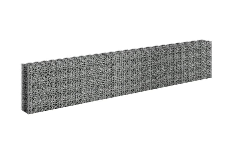 gabion-højbed 450x30x90 cm galvaniseret stål - Sølv - Gabion