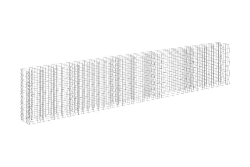 gabion-højbed 450x30x90 cm galvaniseret stål - Sølv - Hus & renovering - Indsynsbeskyttelse & indhegning - Mur