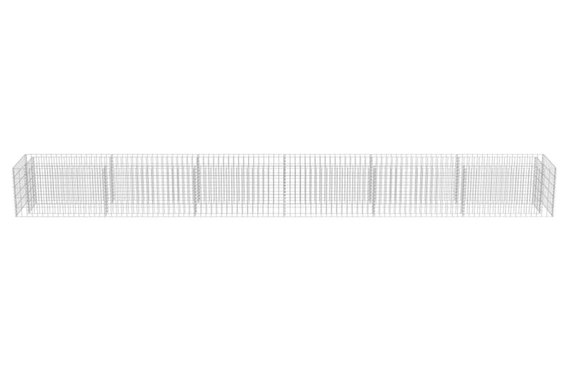 gabion-højbed 540x50x50 cm galvaniseret stål - Sølv - Gabion