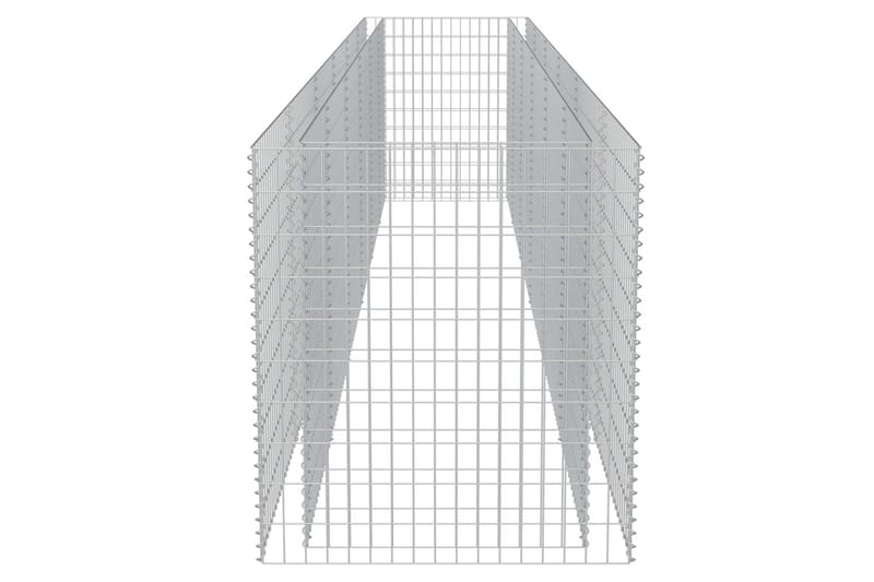 gabion-højbed 540x90x100 cm galvaniseret stål - Sølv - Gabion