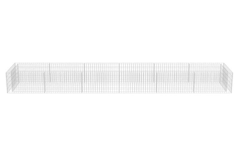 gabion-højbed 540x90x50 cm galvaniseret stål - Sølv - Gabion