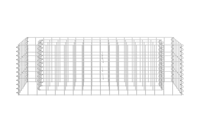 gabion-højbed 90x30x30 cm galvaniseret stål - Sølv - Hus & renovering - Indsynsbeskyttelse & indhegning - Mur