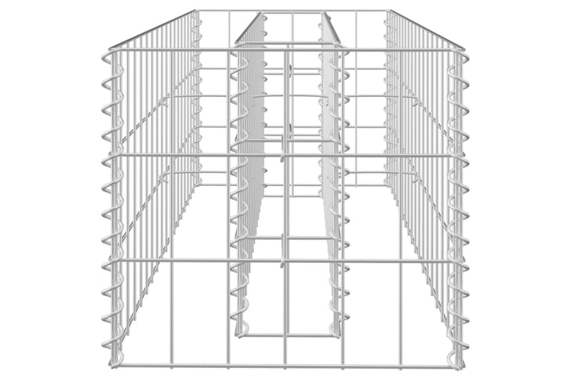 gabion-højbed 90x30x30 cm galvaniseret stål - Sølv - Gabion