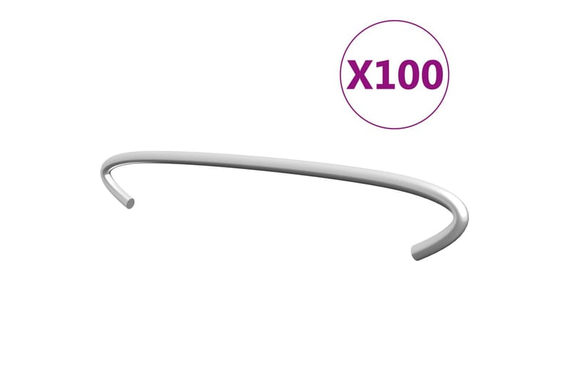 gabionkroge 100 stk. galvaniseret stål 15 cm - Sølv - Hus & renovering - Indsynsbeskyttelse & indhegning - Mur