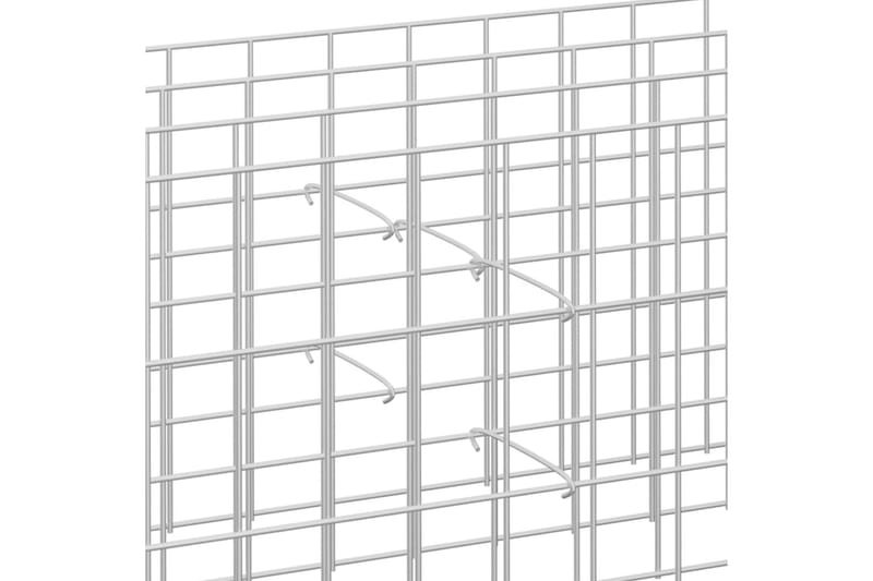 gabionkroge 100 stk. galvaniseret stål 20 cm - Sølv - Hus & renovering - Indsynsbeskyttelse & indhegning - Mur