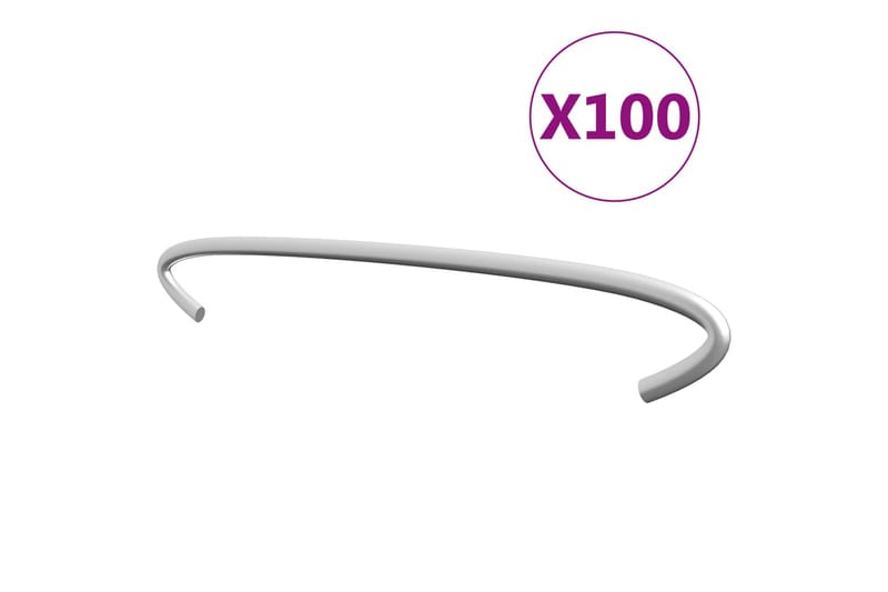 gabionkroge 100 stk. galvaniseret stål 20 cm - Sølv - Hus & renovering - Indsynsbeskyttelse & indhegning - Mur