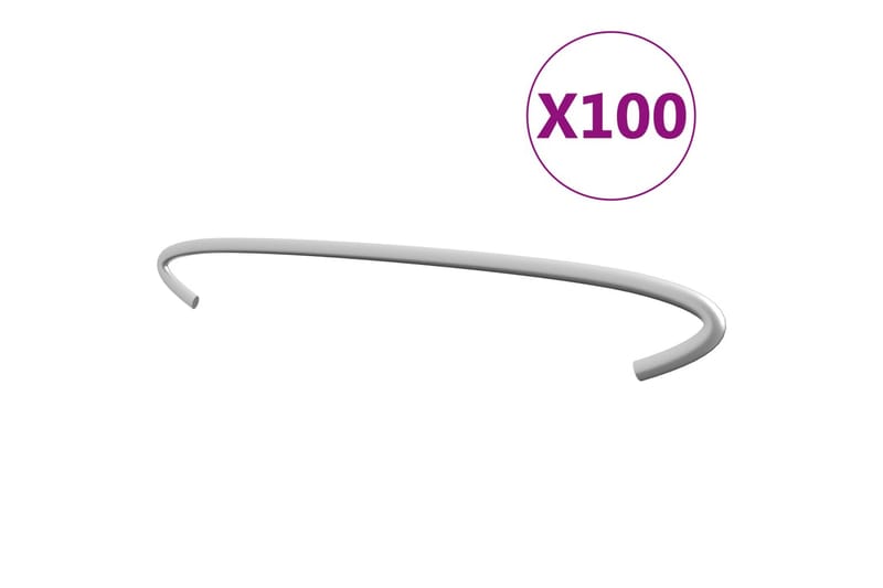 gabionkroge 100 stk. galvaniseret stål 30 cm - Sølv - Hus & renovering - Indsynsbeskyttelse & indhegning - Mur