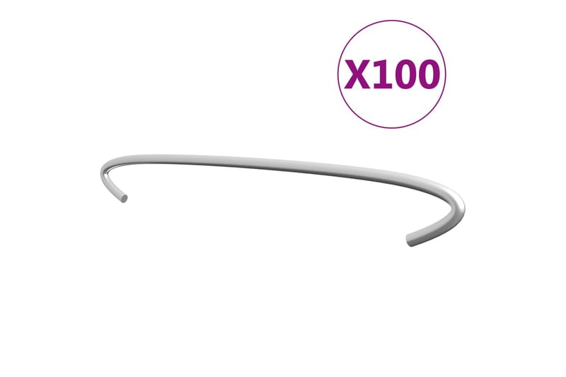 gabionkroge 100 stk. galvaniseret stål 40 cm - Sølv - Hus & renovering - Indsynsbeskyttelse & indhegning - Mur
