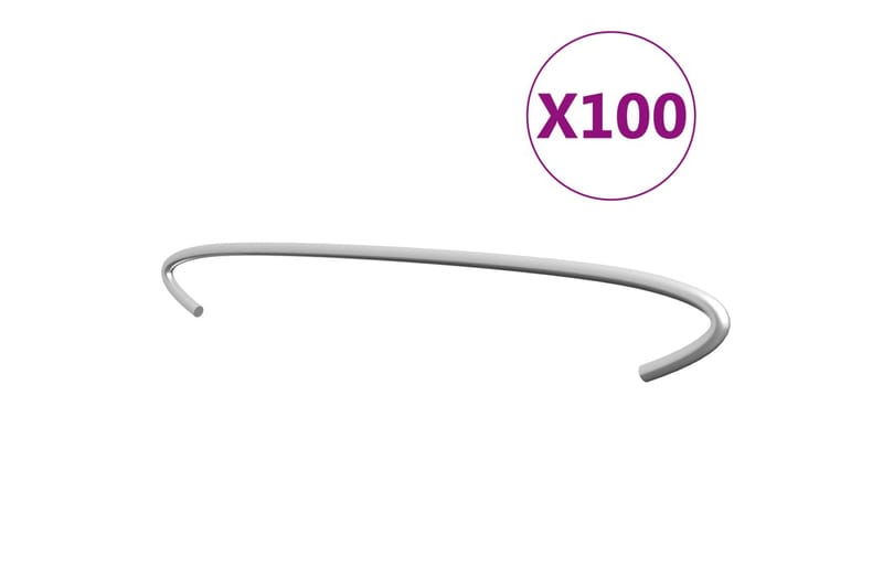 gabionkroge 100 stk. galvaniseret stål 50 cm - Sølv - Hus & renovering - Indsynsbeskyttelse & indhegning - Mur