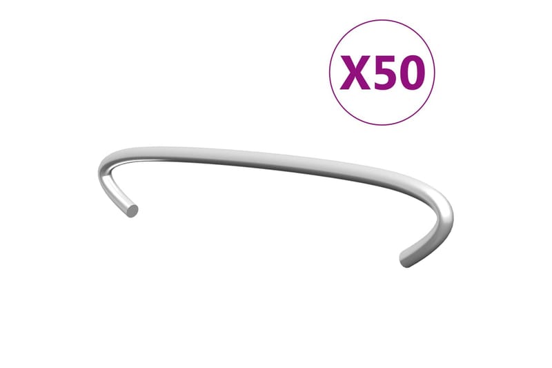 gabionkroge 50 stk. galvaniseret stål 10 cm - Sølv - Hus & renovering - Indsynsbeskyttelse & indhegning - Mur