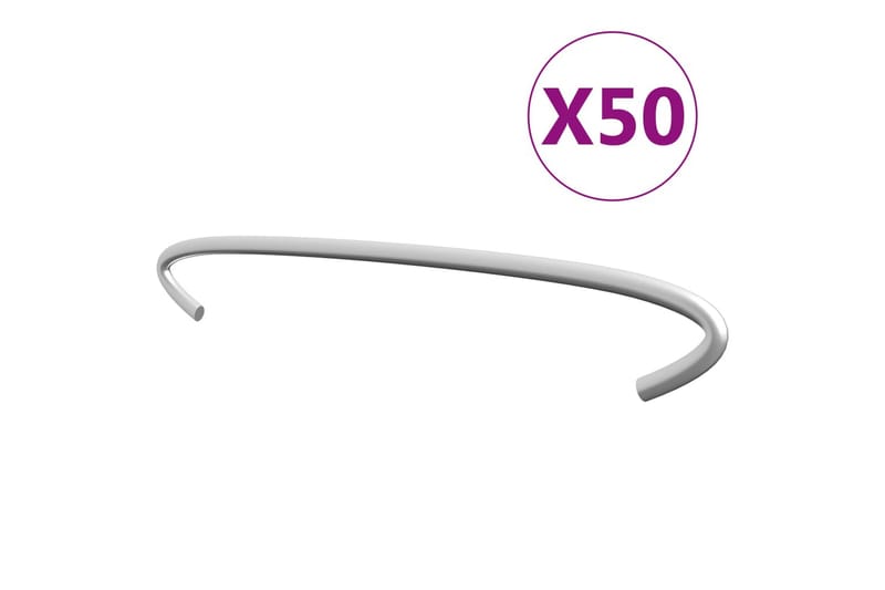 gabionkroge 50 stk. galvaniseret stål 20 cm - Sølv - Hus & renovering - Indsynsbeskyttelse & indhegning - Mur