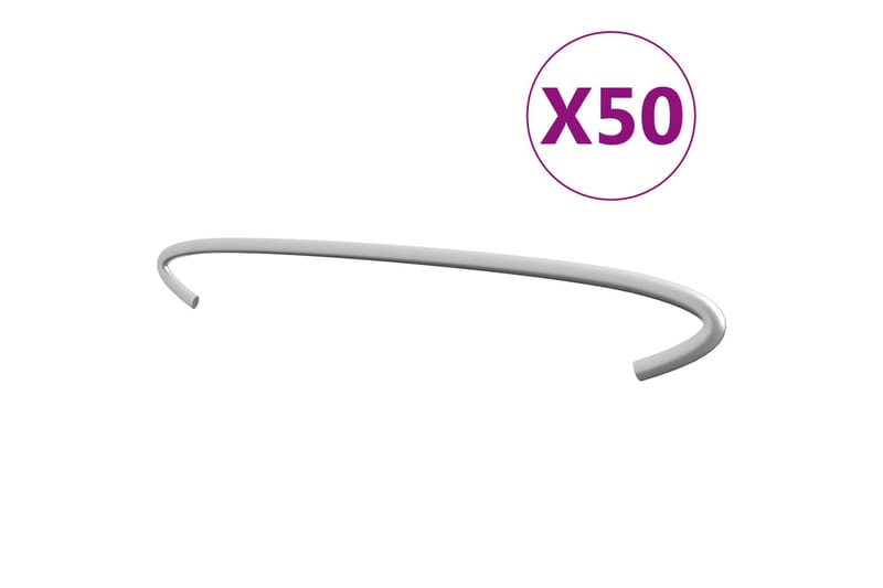 gabionkroge 50 stk. galvaniseret stål 30 cm - Sølv - Hus & renovering - Indsynsbeskyttelse & indhegning - Mur