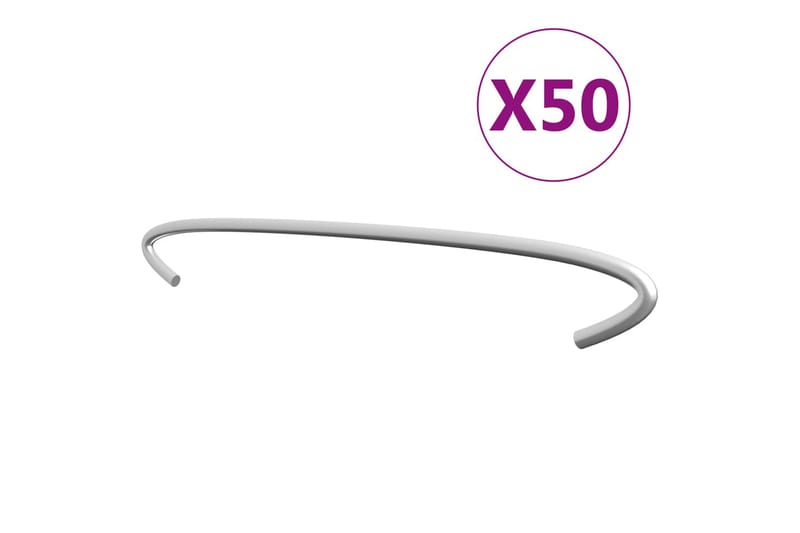 gabionkroge 50 stk. galvaniseret stål 40 cm - Sølv - Hus & renovering - Indsynsbeskyttelse & indhegning - Mur