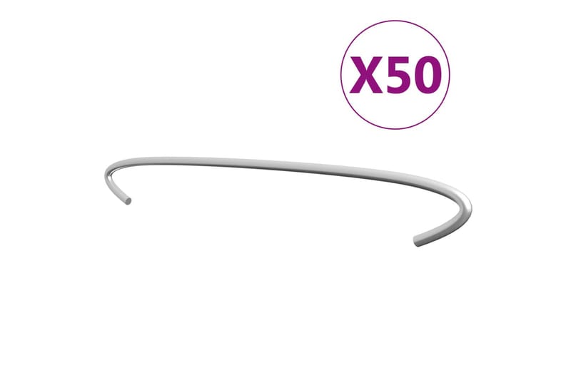 gabionkroge 50 stk. galvaniseret stål 50 cm - Sølv - Hus & renovering - Indsynsbeskyttelse & indhegning - Mur