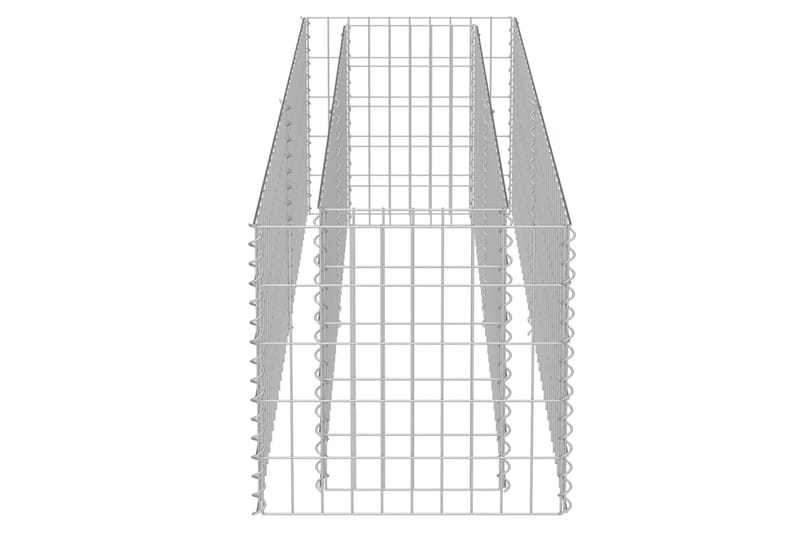 gabion-højbed 180x50x50 cm galvaniseret stål - Sølv - Gabion