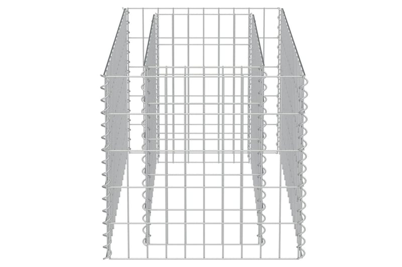 gabion-højbed 90x50x50 cm galvaniseret stål - Sølv - Gabion