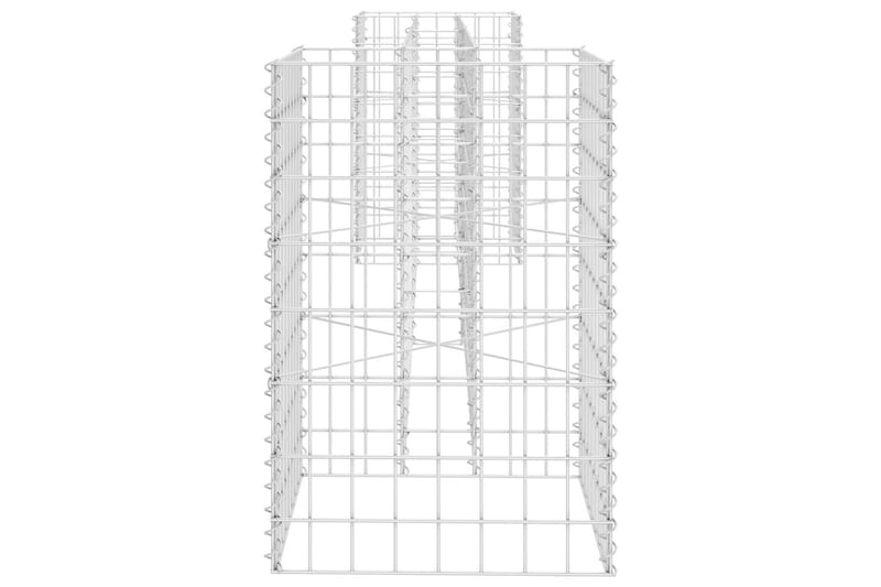 H-formet gabion-plantekasse 260x40x60 cm stål - Sølv - Gabion