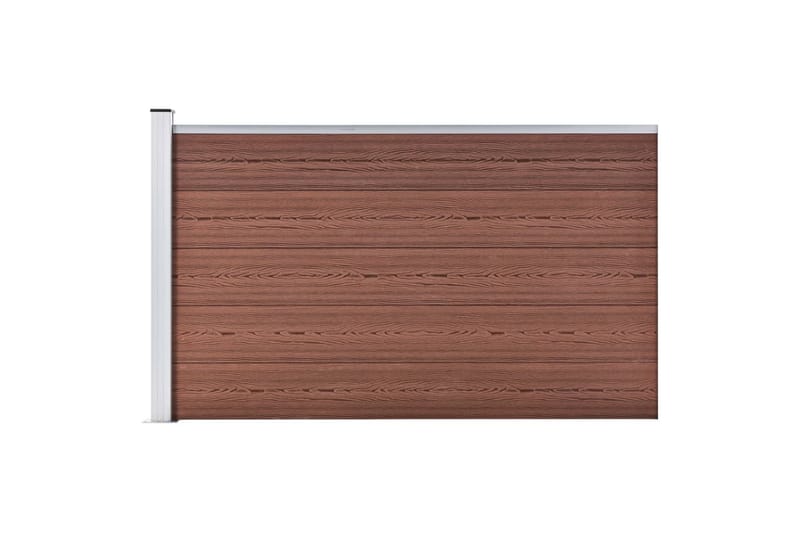 havehegn 180 x 105 cm WPC brun - Brun - Hus & renovering - Indsynsbeskyttelse & indhegning - Stakit