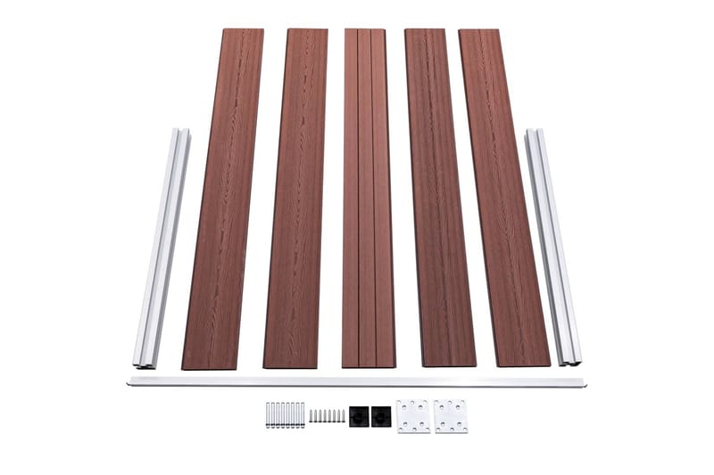 Havehegn 180 X 105 cm Wpc Brun - Brun - Hus & renovering - Indsynsbeskyttelse & indhegning - Stakit