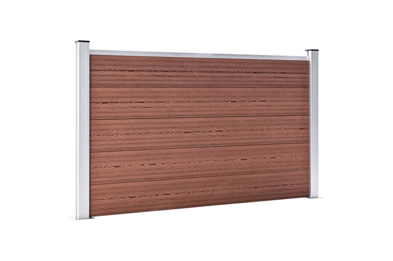 havehegn 699 x 106 cm WPC brun - Brun - Hus & renovering - Indsynsbeskyttelse & indhegning - Stakit